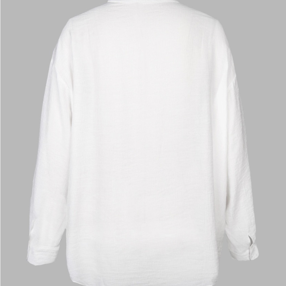 Cupshe X STASSIE Escape Sheer Chiffon Oversized Cover-Up Shirt Size Medium - Picture 5 of 9